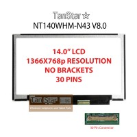  14.0" Laptop LCD Screen 1366x768p 30 Pins NT140WHM-N43 V8.0